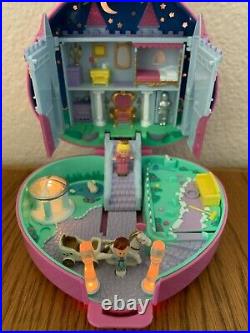 Polly Pocket Vintage 1992 Starlight Castle LIGHTS UP 100% COMPLETE WITH SWAN