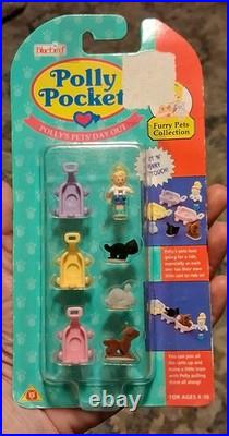 Polly Pocket Vintage 1994 Polly's Pets' Day Out Li'l Pet Carts Bluebird NIP