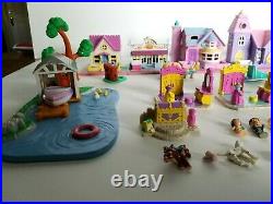 Polly Pocket Vintage 90s Bluebird Huge Lot 6 Houses 3 Boxes Figures and more