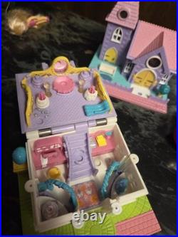 Polly Pocket Vintage Big Lot Of Figures And Some Buildings As Is