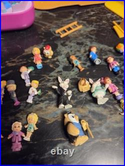Polly Pocket Vintage Big Lot Of Figures And Some Buildings As Is