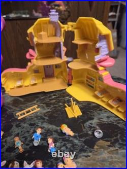 Polly Pocket Vintage Big Lot Of Figures And Some Buildings As Is