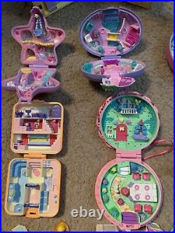 Polly Pocket Vintage Bluebird Compact Cases Lot of 7 1989-2000