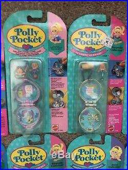 Polly Pocket Vintage Bluebird Lockets Set Of 20 Tea Theatre Mermaid Factory Flaw