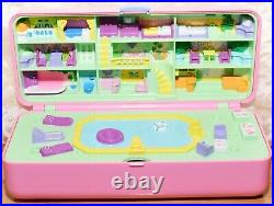 Polly Pocket Vtg 1989 Pool Party Hotel Playset Bluebird COMPLETE Compact