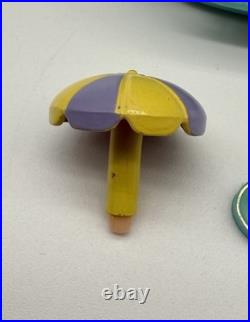 Polly Pocket Vtg 1996 Summer Villa Blue Compact & Umbrella