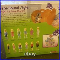 Polly Pocket Year Round Style Playset Calendar Girl Carrying Case Outfits 2004