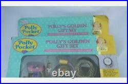 Polly pocket Golden Gift Set Mermaid Earrings Necklace, Roadster Ring ULTRA Rare
