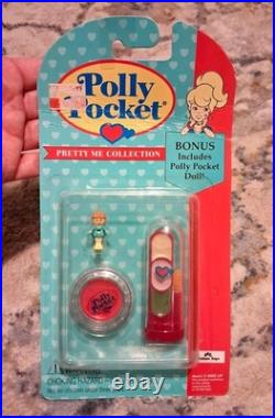 RARE! Polly Pocket Pretty Me Collection Lip Gloss Set On Card Brand New Vtg 1995