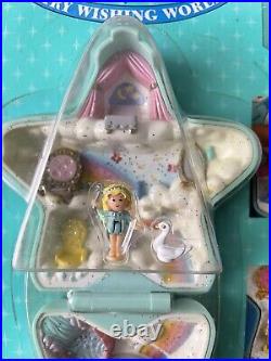 RARE Vintage 1993 Polly Pocket Fairy Wishing World WHITE Swan New Complete 10642