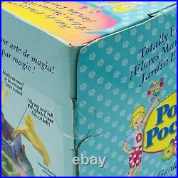 RARE Vintage Polly Pocket TOTALLY FLOWERS GARDEN Bluebird 1998 NIB / Sealed