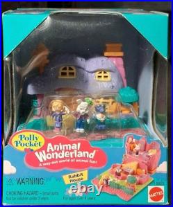 Rare! 1995 Polly Pocket Rabbit House Animal Wonderland Collection in Box