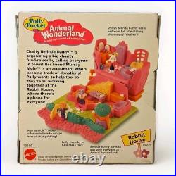 Rare! 1995 Polly Pocket Rabbit House Animal Wonderland Collection in Box