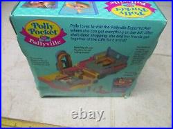 Rare Bluebird Vtg Polly pocket 1995 Light Up Supermarket Pollyville Sealed New