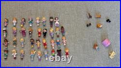 Rare Vintage 1994 Bluebird Polly Pocket Pollyville -10 Buildings & Mat & Figures