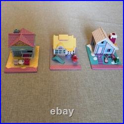 Rare Vintage 1994 Bluebird Polly Pocket Pollyville -10 Buildings & Mat & Figures