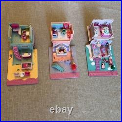 Rare Vintage 1994 Bluebird Polly Pocket Pollyville -10 Buildings & Mat & Figures