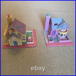Rare Vintage 1994 Bluebird Polly Pocket Pollyville -10 Buildings & Mat & Figures
