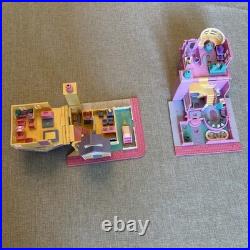 Rare Vintage 1994 Bluebird Polly Pocket Pollyville -10 Buildings & Mat & Figures