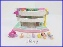 Rare Vintage 1995 Polly Pocket Childrens Hospital Bluebird Lights Up With Figures