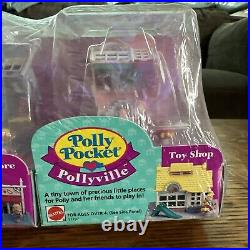 Sealed! Polly Pocket Pollyville Pet Store Mattel 1994 No. 11198 & 11197 Vintage