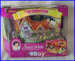 Snow White Seven Dwarves Cottage Polly Pocket Bluebird VTG Light Up Works 100%