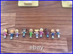 TWO Sets Vintage 1992 Polly Pocket Stampin' School Stamper Compacts 10 Dolls