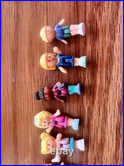 TWO Sets Vintage 1992 Polly Pocket Stampin' School Stamper Compacts 10 Dolls