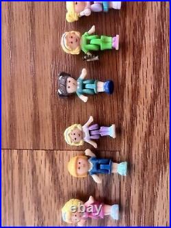 TWO Sets Vintage 1992 Polly Pocket Stampin' School Stamper Compacts 10 Dolls