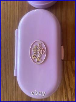 TWO Sets Vintage 1992 Polly Pocket Stampin' School Stamper Compacts 10 Dolls