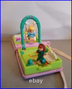 Ultra Rare Vintage Bluebird 1995 Polly Pocket Garden Sparkle Locket 99% Complete