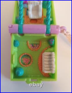 Ultra Rare Vintage Bluebird 1995 Polly Pocket Garden Sparkle Locket 99% Complete