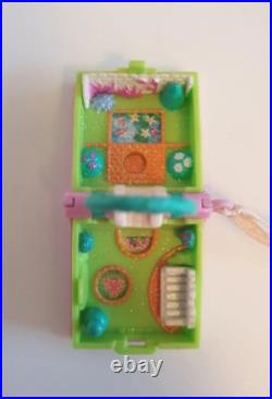 Ultra Rare Vintage Bluebird 1995 Polly Pocket Garden Sparkle Locket 99% Complete