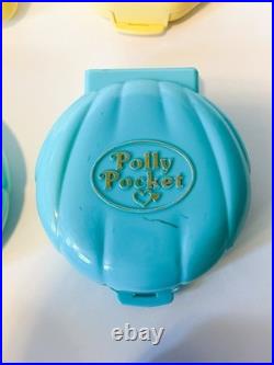 VINTAGE LOT OF 9 BLUEBIRD Polly Pocket Sets with 4 Figures compacts 1989-90 Read