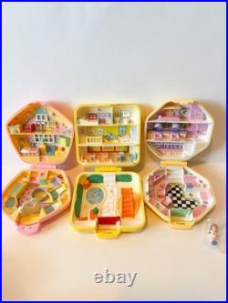 VINTAGE LOT OF 9 BLUEBIRD Polly Pocket Sets with 4 Figures compacts 1989-90 Read