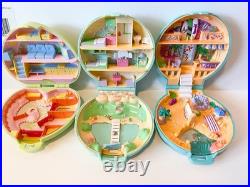 VINTAGE LOT OF 9 BLUEBIRD Polly Pocket Sets with 4 Figures compacts 1989-90 Read