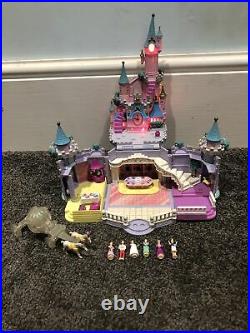 VINTAGE POLLY POCKET CINDERELLA CASTLE 99% Complete Fully Working With Figures
