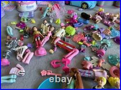 VINTAGE Polly Pocket 90s Toys HUGE Lot Bluebird Mattel Cases Dolls Clothes Shoes