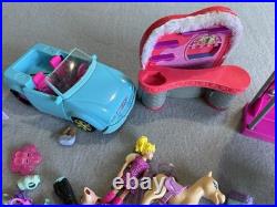 VINTAGE Polly Pocket 90s Toys HUGE Lot Bluebird Mattel Cases Dolls Clothes Shoes