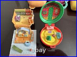 VINTAGE Polly Pocket Lot BLUEBIRD 1989-1993 Compacts + 2 Figures