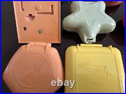 VINTAGE Polly Pocket Lot BLUEBIRD 1989-1993 Compacts + 2 Figures
