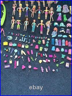 VINTAGE Rare Polly Pocket Lot Playsets, Polly World Dolls, Clothes, Princess Y2K