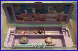 VTG 1990 Bluebird Polly Pocket Apartment Green Pencil Case- Complete Look Rare