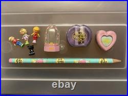 VTG 1990 Bluebird Polly Pocket Apartment Green Pencil Case- Complete Look Rare