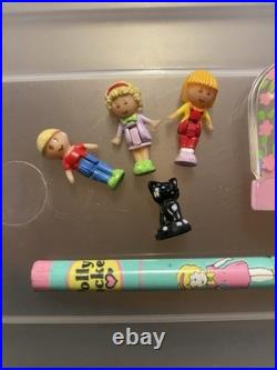 VTG 1990 Bluebird Polly Pocket Apartment Green Pencil Case- Complete Look Rare