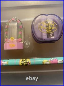 VTG 1990 Bluebird Polly Pocket Apartment Green Pencil Case- Complete Look Rare