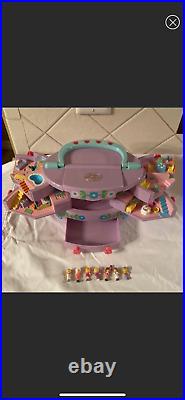VTG 1991 POLLY POCKET Bluebird Playhouse Pullout Jewelry Box withFigures SEE NOTES