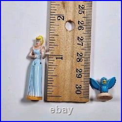 VTG 1995 Bluebird Polly Pocket Disney CINDERELLA Doll LOT Figures Prince Mice