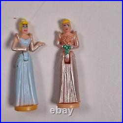 VTG 1995 Bluebird Polly Pocket Disney CINDERELLA Doll LOT Figures Prince Mice