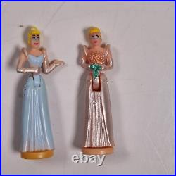 VTG 1995 Bluebird Polly Pocket Disney CINDERELLA Doll LOT Figures Prince Mice
